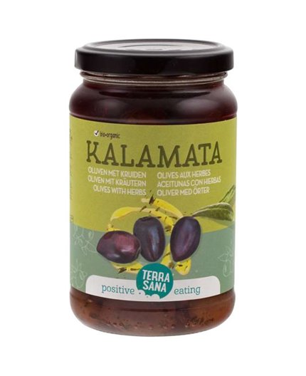 Kalamata-Oliven mariniert mit Bio-Stein Kalamata-Oliven mariniert mit Bio-Stein