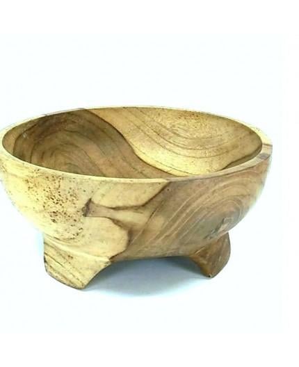 Ciotola in teak con piede 18 cm Ciotola in teak con piede 18 cm