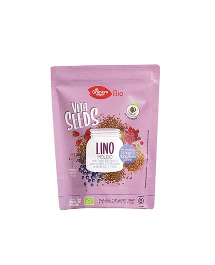 Vitaseeds Macinato di Lino, Grano Saraceno, Lampone, Mirtillo e Fragola Bio Vitaseeds Macinato di Lino, Grano Saraceno, Lampone, Mirtillo e Fragola Bio