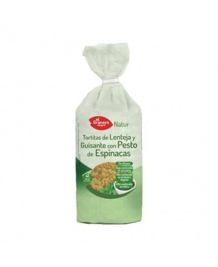 Tortitas De Lenteja Y Guisante Con Pesto De Espinacas Tortitas De Lenteja Y Guisante Con Pesto De Espinacas