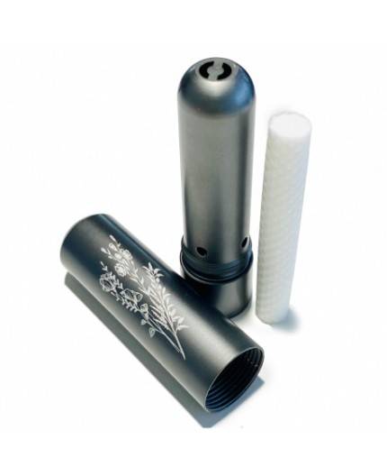 Inhalador De Aluminio Gris, Con Mecha De Algodón Inhalador De Aluminio Gris, Con Mecha De Algodón