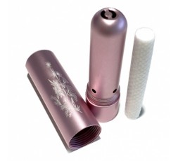 Inhalador Aluminio Rosa Con Mecha Algodón