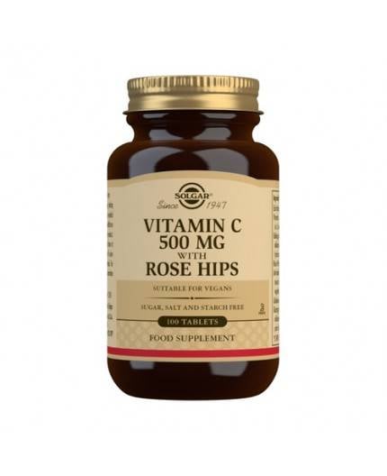 Rose Hips C 500 mg Vitamina C con escaramujo