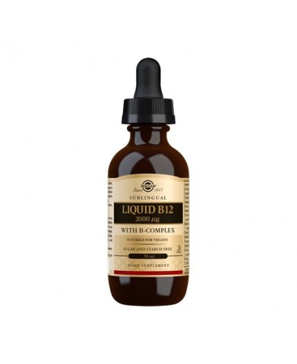 Flüssiges Vitamin B12 mit B-Komplex 2.000 mcg.