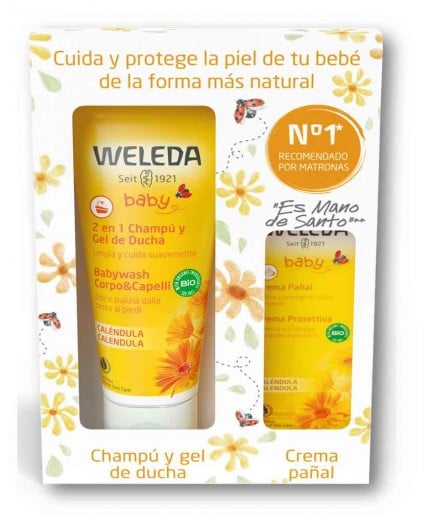 Pack Champú Y Gel De Ducha De Caléndula + Crema De Pañal De Caléndula Pack Champú Y Gel De Ducha De Caléndula + Crema De Pañal De Caléndula