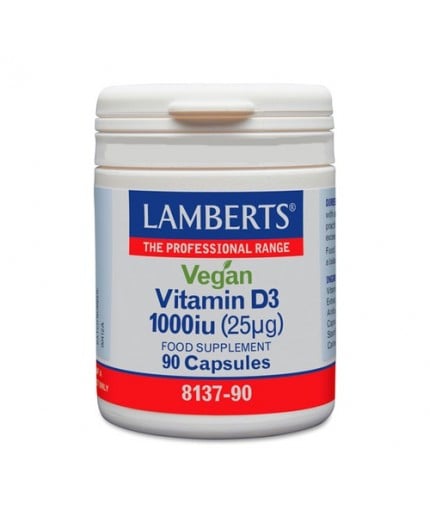 Vitamina D3 Vegana 1000 UI (25 µg) como colecalciferol