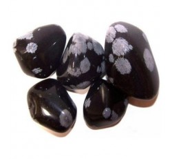 Piedras Naturales - Obsidiana Copo de Nieve