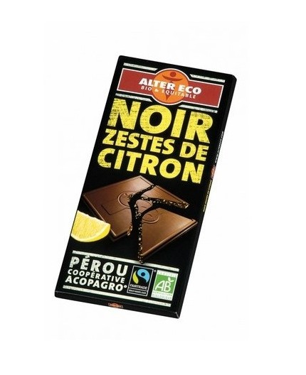 Chocolate Negro Con Limón Bio
