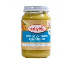 Babybio Menú Rissoto Puerros Salmón (+8M)