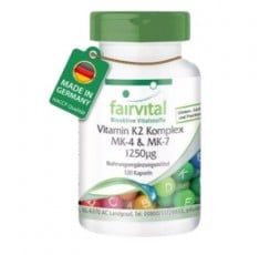 Complejo de Vitamina K2 MK-4 con MK-7 1250 µg.