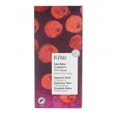 Chocolate Negro Superior 70% con Arándanos