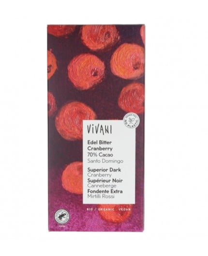 Chocolate Negro Superior 70% con Arándanos Bio