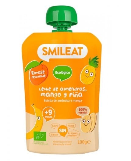 Pouch Bebida Almendras Mango Piña (+9M)