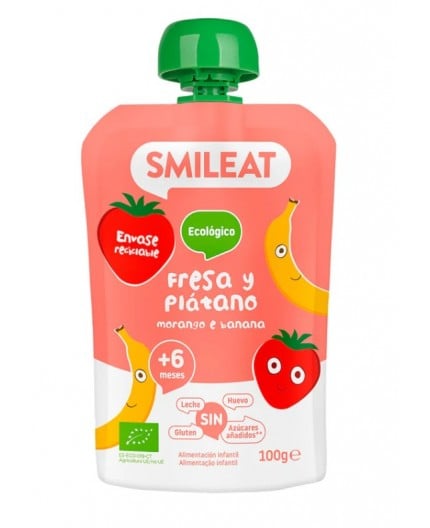 Pouch de Fresa y Plátano (6M)