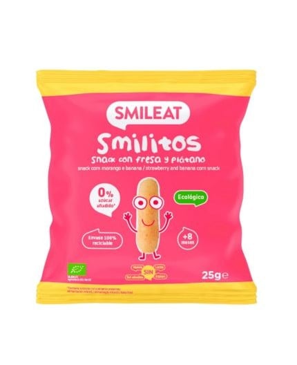 Smilitos Snack Con Fresa Y Platano Bio