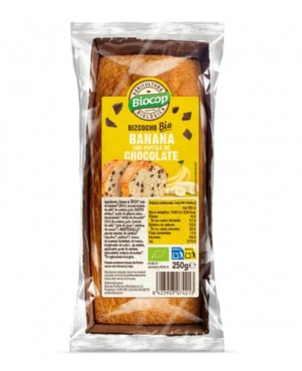 Bizcocho de Plátano y Chips de Choco Bio