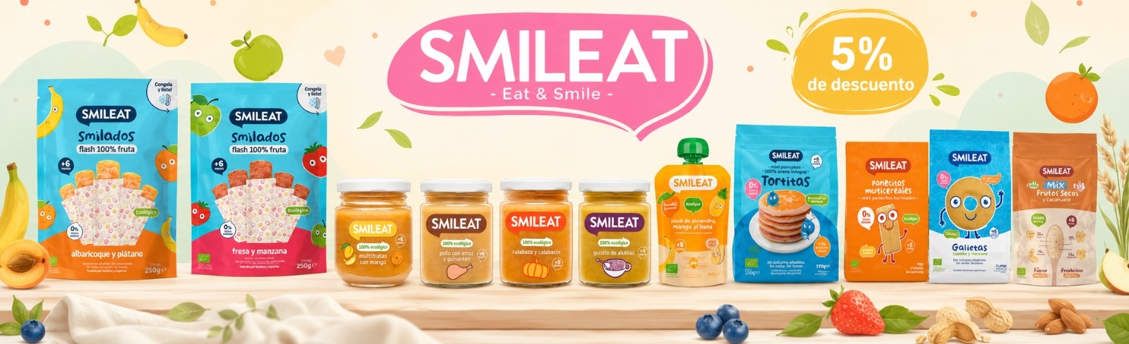 Selección de productos de la marca Smileat