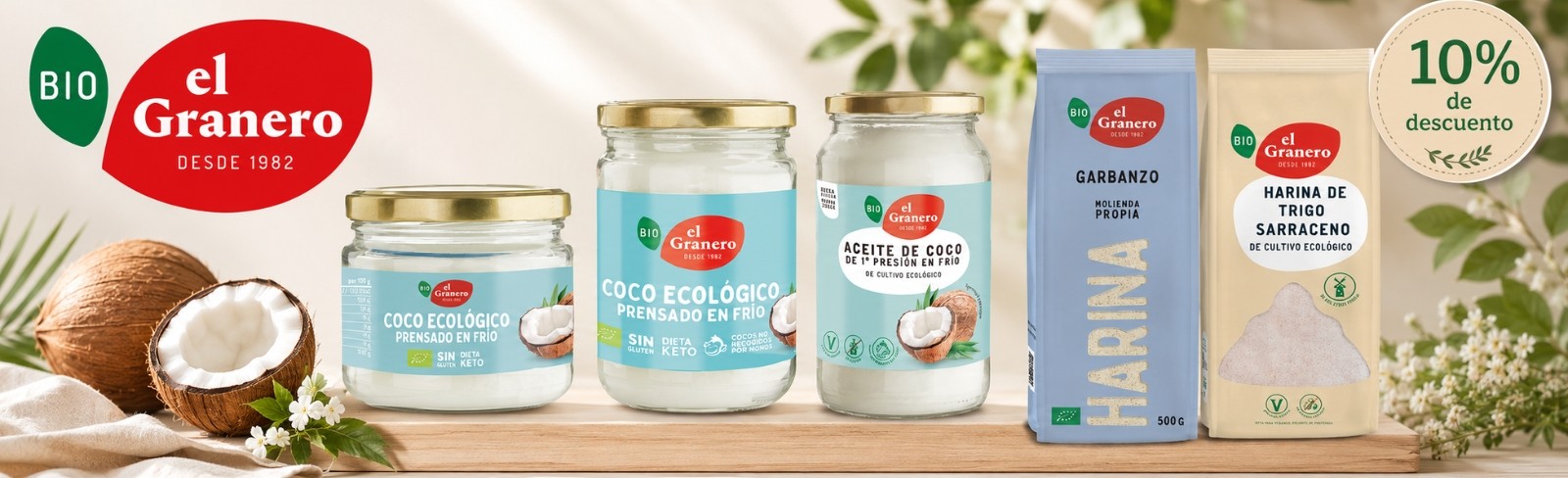 Selección de productos de la marca El Granero Integral
